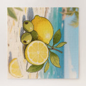 Puzzle Citron Olive de la plage ensoleillée Frais (Horizontal)