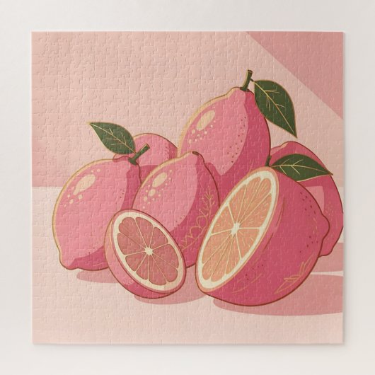 Puzzle Citron Rose Moderne Féminin (Vertical)