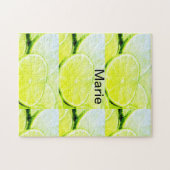 Puzzle Citron vert jaune simple ajouter un nom minimal pe (Horizontal)