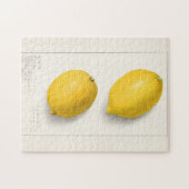 Puzzle Citrons (Citrus Limon) Aquarelle de fruit Peinture (Horizontal)