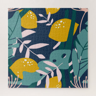 Puzzle Citrons frais : chevauchement Motif Vintage