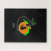 Puzzle Citrouille de chat noir (520 pièces) (Horizontal)