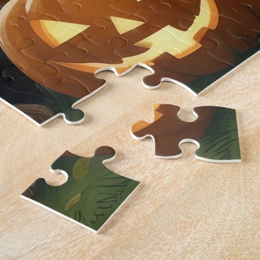 Puzzle Citrouille de chien Cockapoo Halloween drôle (Côté)