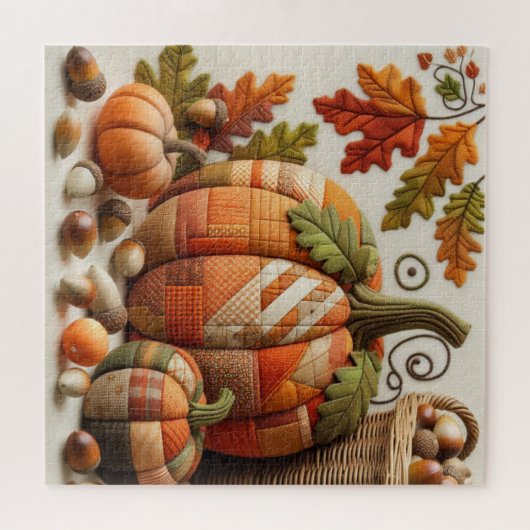 Puzzle Citrouille de Patchwork (Horizontal)