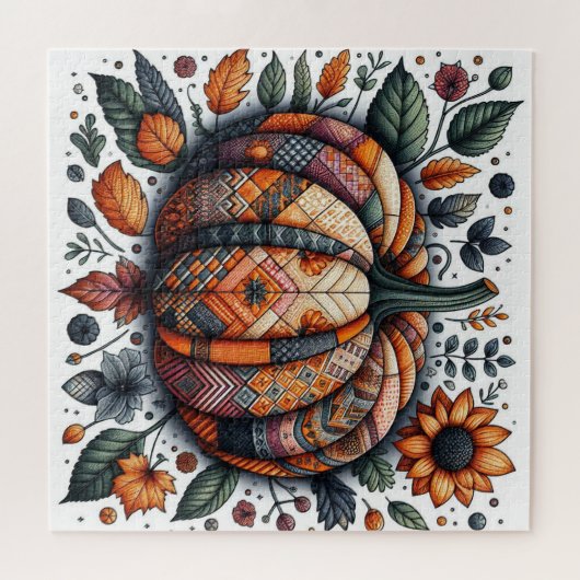 Puzzle Citrouille de Patchwork (Horizontal)