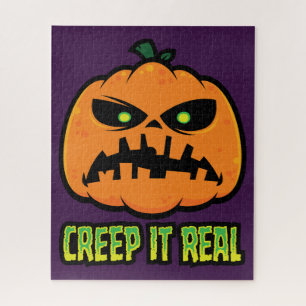 Puzzle Citrouille d'Halloween grincheuse Creep It Real