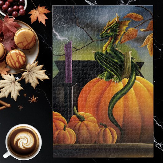 Puzzle Citrouille Dragon Cauldron Halloween