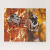 Puzzle Citrouille et chiot (Horizontal)
