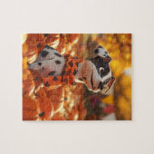 Puzzle Citrouille et chiot (Horizontal)