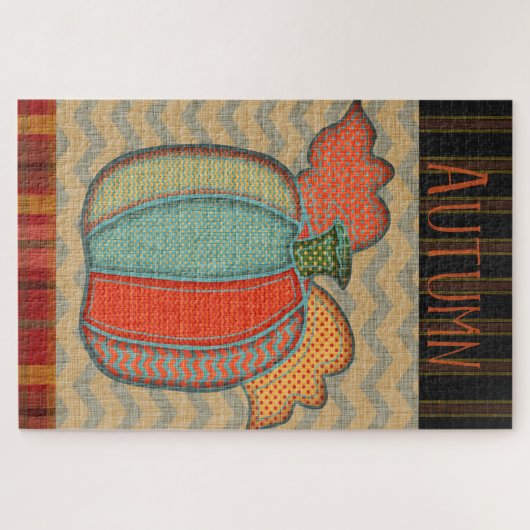 Puzzle Citrouille Patchwork d'automne (Horizontal)