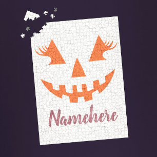 Puzzle Citrouille personnalisée Jack O Lantern Halloween