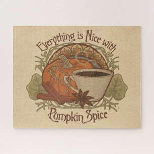 Puzzle Citrouille Spice Coffee Art Nouveau Conception ins