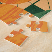 Puzzle Citrouille : Triangle géométrique rétro. (Côté)