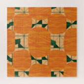 Puzzle Citrouille : Triangle géométrique rétro. (Horizontal)