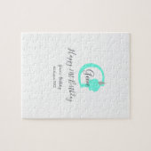 Puzzle Citrouille vert automne anniversaire 21e pastel gr (Horizontal)