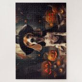 Puzzle Citrouilles Beagle Halloween Épouvantable (Vertical)