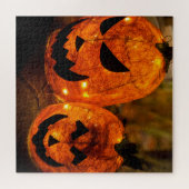 Puzzle Citrouilles de lanterne orange d'Halloween (Horizontal)