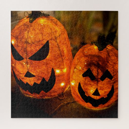Puzzle Citrouilles de lanterne orange d'Halloween (Vertical)