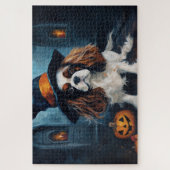 Puzzle Citrouilles Halloween Épouvantables Cavalier King (Vertical)