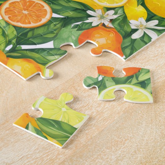 Puzzle Citrus Orchard Harvest:  Lemon & Orange pattern (Côté)