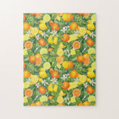 Puzzle Citrus Orchard Harvest:  Lemon & Orange pattern (Vertical)