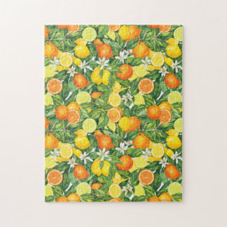 Puzzle Citrus Orchard Harvest:  Lemon & Orange pattern