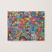 Puzzle Cityscape-Modern Bauhaus Geometric Art (Horizontal)