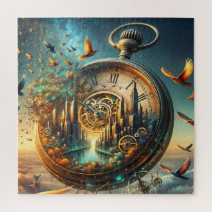 Puzzle Cityscape vintage de surveillance de poche