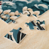 Puzzle Clair de lune sur la vallée hivernale (Côté)