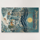 Puzzle Clair de lune sur la vallée hivernale (Horizontal)