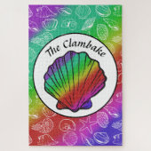 Puzzle Clambake Rainbow Clam Shellfish Pattern 20" x 30" (Vertical)