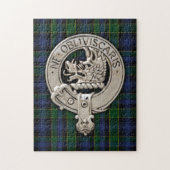 Puzzle Clan Campbell Crest et Breadalbane Tartan (Vertical)