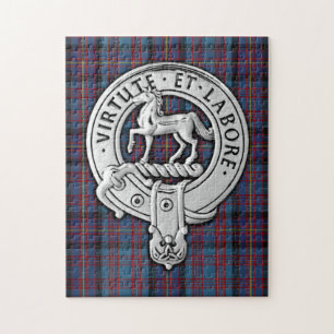 Puzzle Clan Cochrane Crest & Azure Tartan