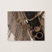 Puzzle Clarinette et feuilles de musique (Horizontal)