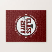 Puzzle Classe de 2024 Burgundy Graduate Graduate Graduati (Horizontal)