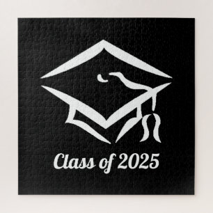 Puzzle Classe de graduation de 2025 BLKWHT Custom Année N
