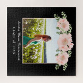 Puzzle Classe de graduation florale moderne, Fleur rose 2 (Horizontal)