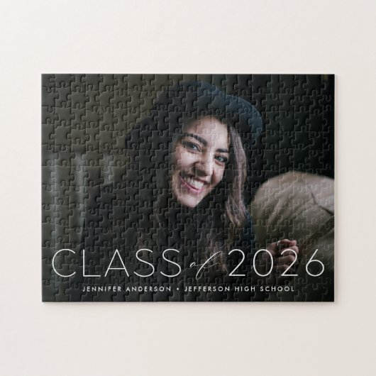 Puzzle Classe moderne de 2025 Superposition photo Graduat (Horizontal)