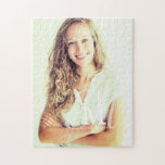 Puzzle Classe Monogramme Année Diplôme photo personnalisé<br><div class="desc">Le design est composé de monogramme multicouche. Ajoutez une photo personnalisée et l'année de classe. Le filtre a été appliqué. Disponible ici : http://www.zazzle.com/store/selectpartysupplies</div>