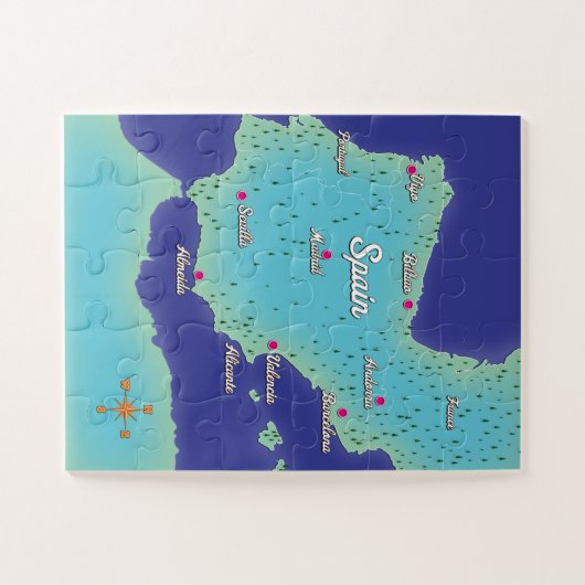 Puzzle Classic Map Of Spain (Horizontal)
