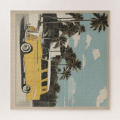 Puzzle Classic rétro poster de voiture vintage (Horizontal)