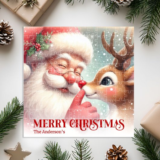 Puzzle Classic Santa Rudolph Custom Children’s Christmas 