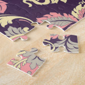 Puzzle Classique baroque, papier peint vintage à fleurs. (Côté)