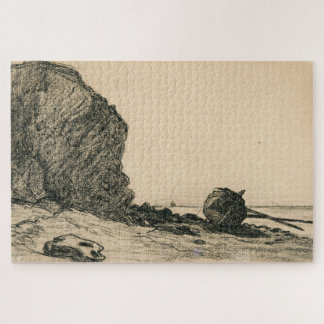 Puzzle Claude Monet – Bateau échoué près de Sainte-Adress
