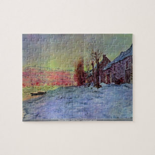 Puzzle Claude Monet - cour de lave - soleil et neige