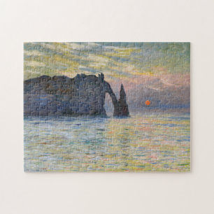 Puzzle Claude Monet - La Falaise, Etretat, Coucher de sol