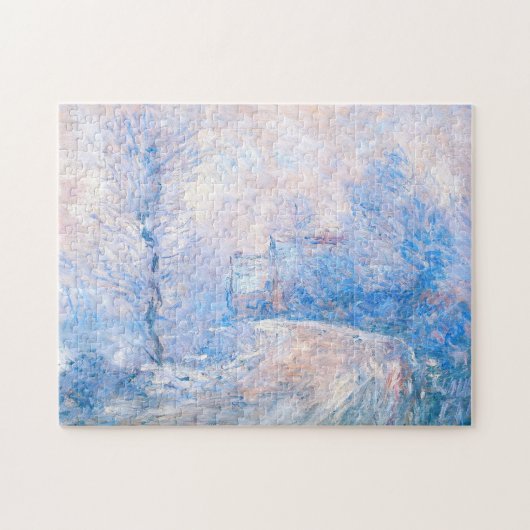 Puzzle Claude Monet : L'entrée à Giverny sous la neige (Horizontal)