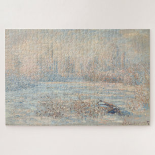 Puzzle Claude Monet – Paysage hivernal givré