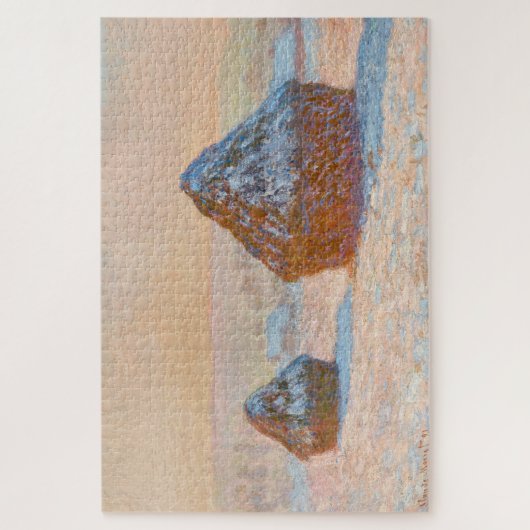 Puzzle Claude Monet - Piles à roues, Effet neige, Matin (Vertical)