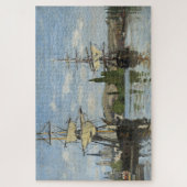 Puzzle Claude Monet Ships on the Seine River Travel Art (Vertical)